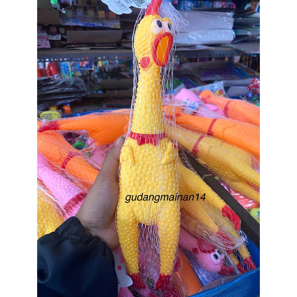 Mainan Anak Ayam Pencet Bunyi Berkokok Besar