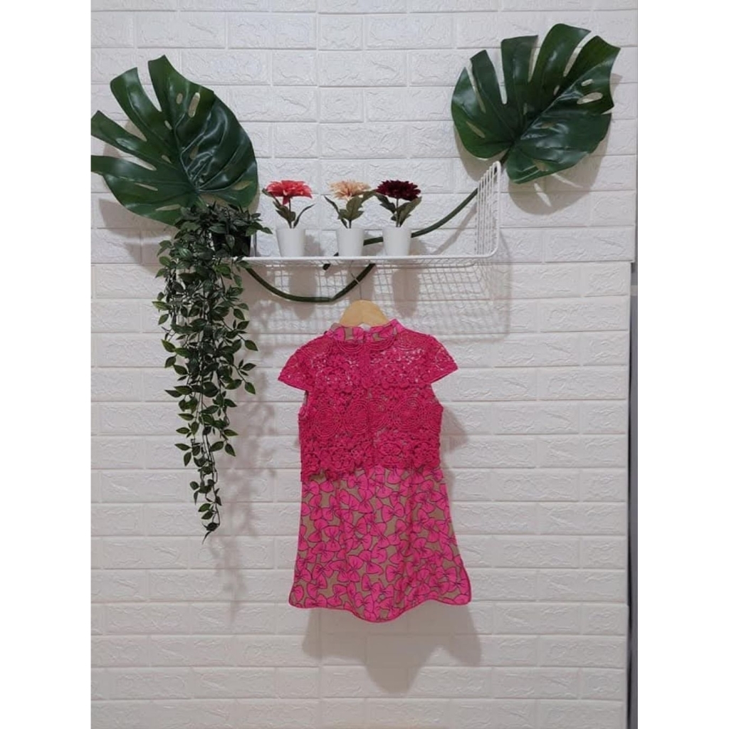 Dress Cheongsam anak cewek motif bunga code 3