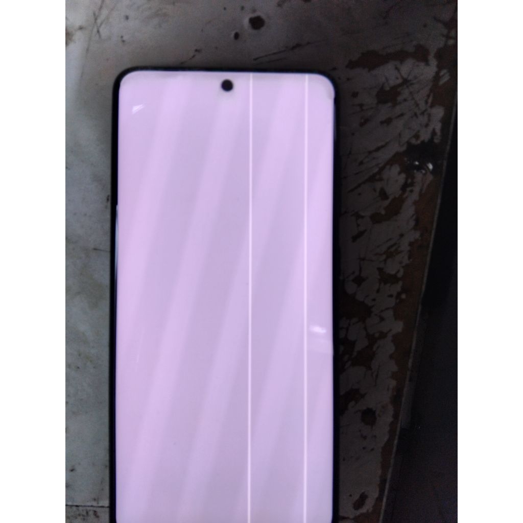 LCD copotan Samsung S21FE 5G minus warna bazel/frame hitam