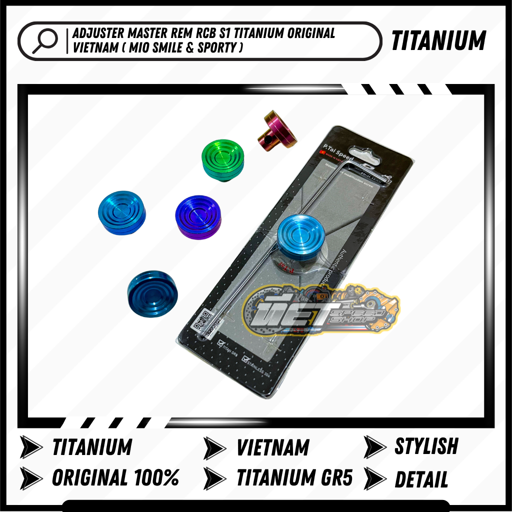 Baut Adjuster Setelan Master Rem RCB S1 RCB FL Titanium GR5 Original Vietnam | Silver Brown Light Bl