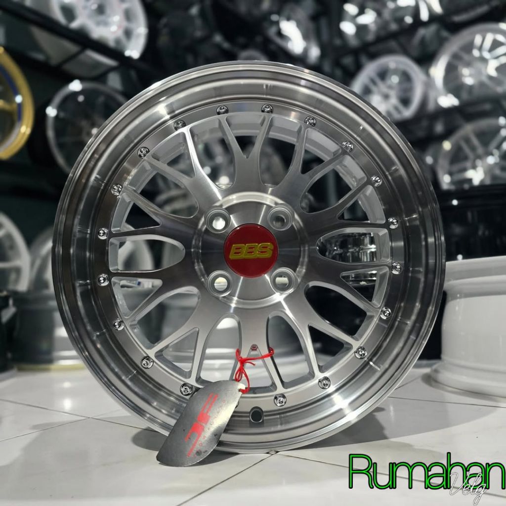 velg racing bbs lm r15 lebar 6,5 pcd 4x100 velg racing ring 15 pnp mobil brio jazz city freed vios y