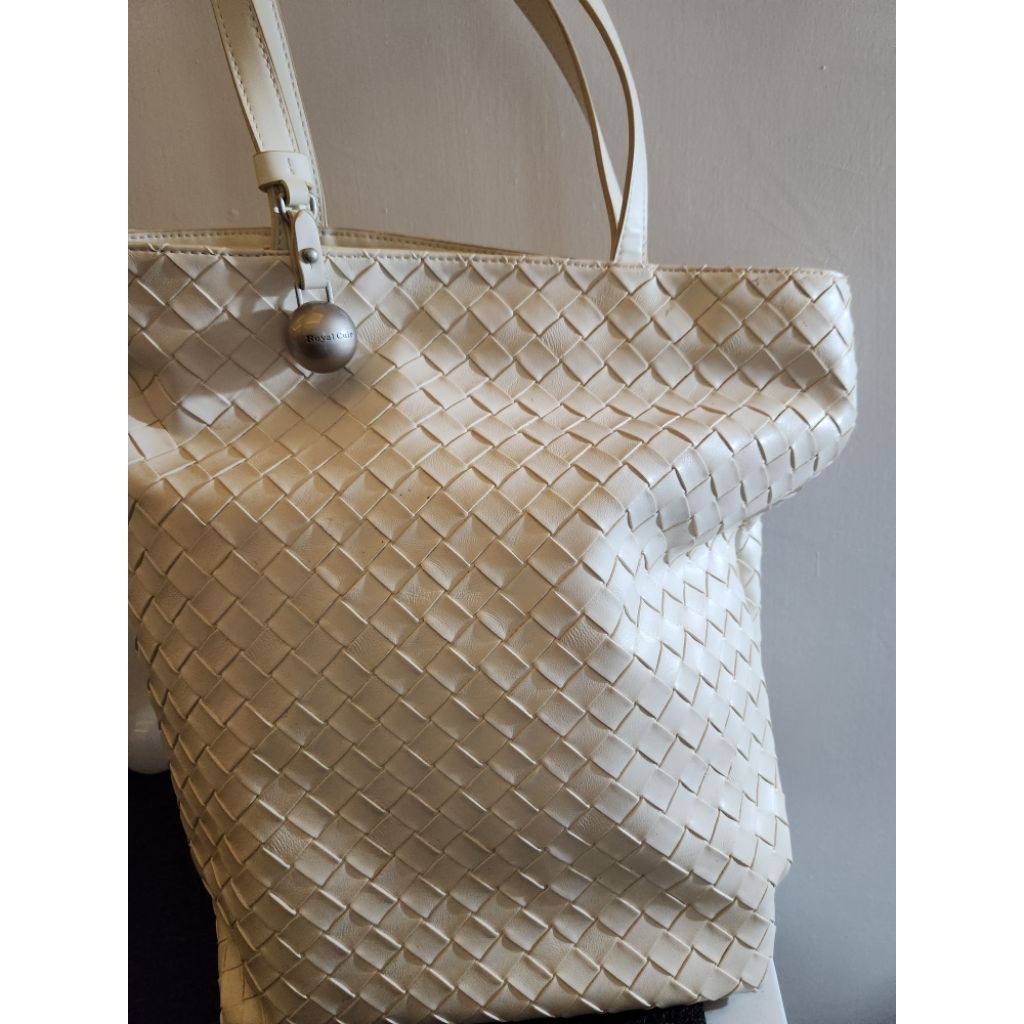 PL Royal Cuir White Totebag Mulus