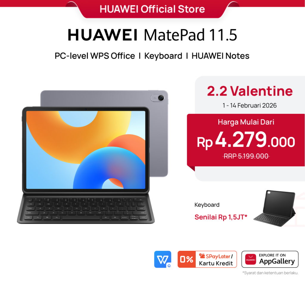 HUAWEI MatePad 11.5-inch Tablet | PC-level WPS Office | Keyboard | HUAWEI Notes