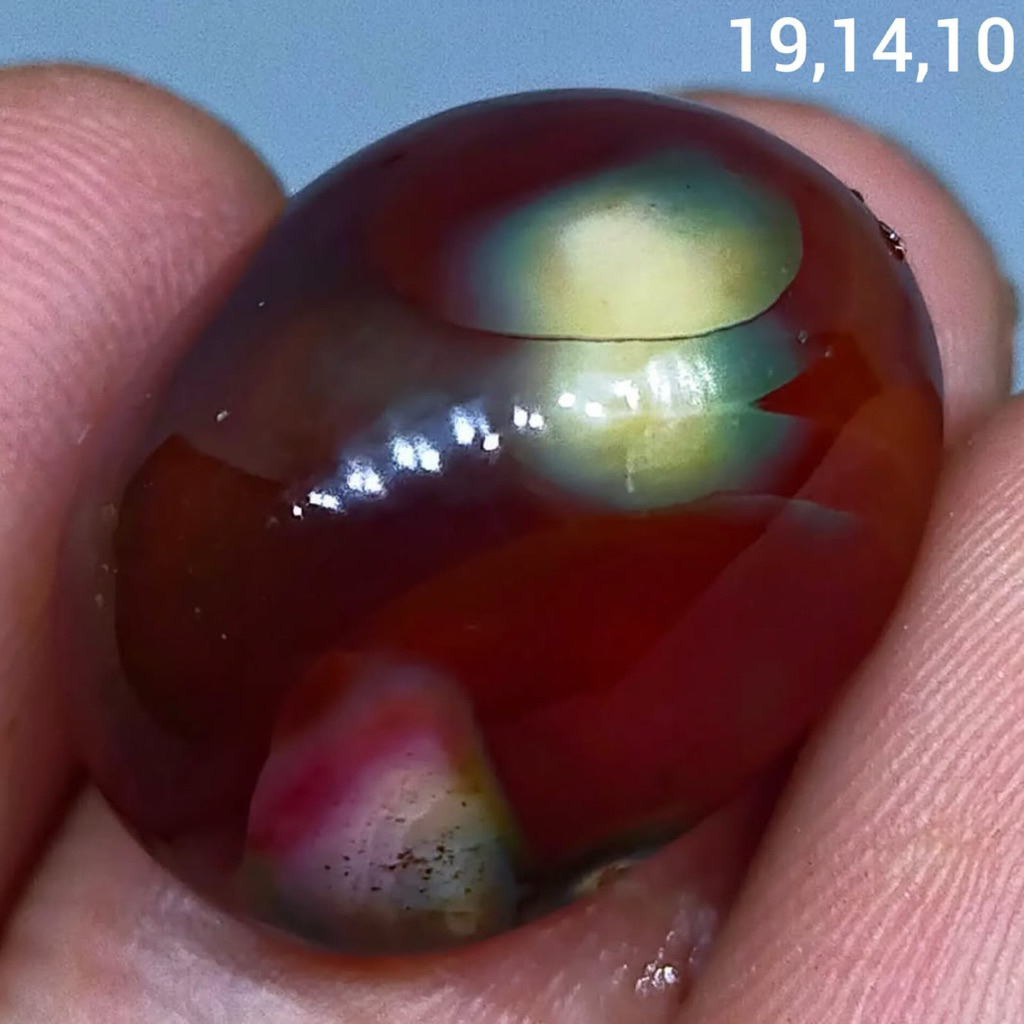 batu akik asli rubah pancawarna antik top hq natural (asli alam)