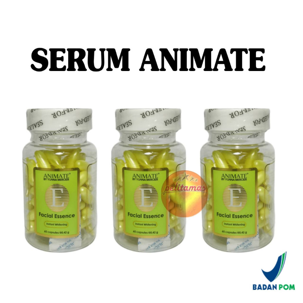 ANIMATE FACIAL ESSENCE SERUM WAJAH VITAMIN E UNTUK KULIT GLOWING ORIGINAL BPOM