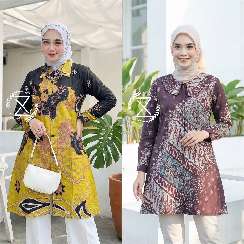 Batik Couple | Tunik batik couple | Tunik kantor | Tunik batik wanita | Tunik batik modern | Baju ba