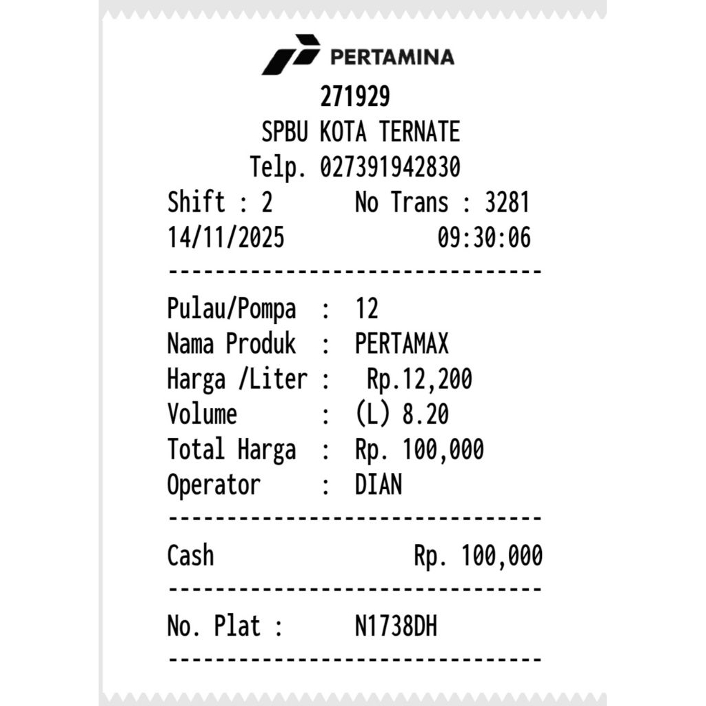 JASA EDIT/ PEMBUATAN STRUK/NOTA/KWITANSI SPBU