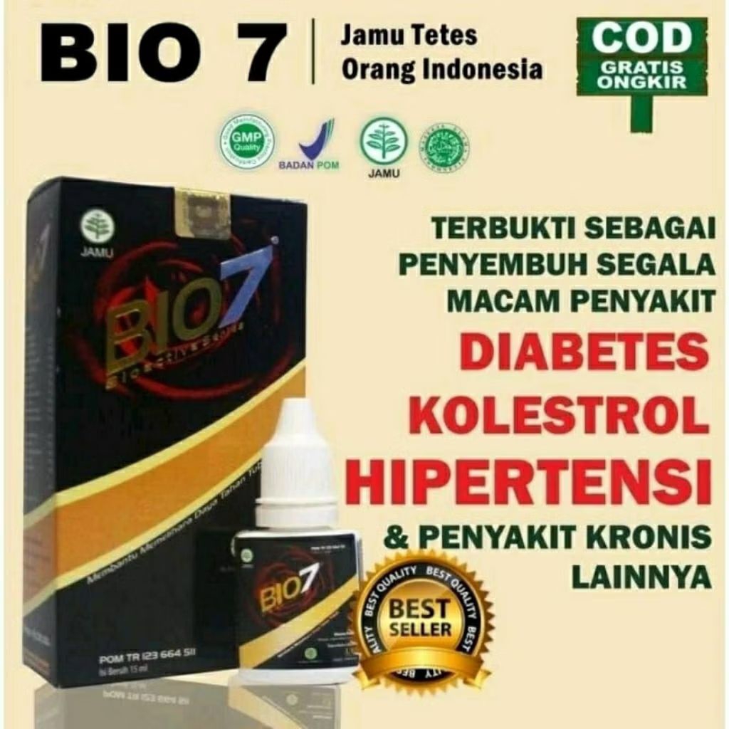 BIO7, BIO SEVEN, BIO7 JAMU TETES HERBAL ALAMI 100% ORIGINAL