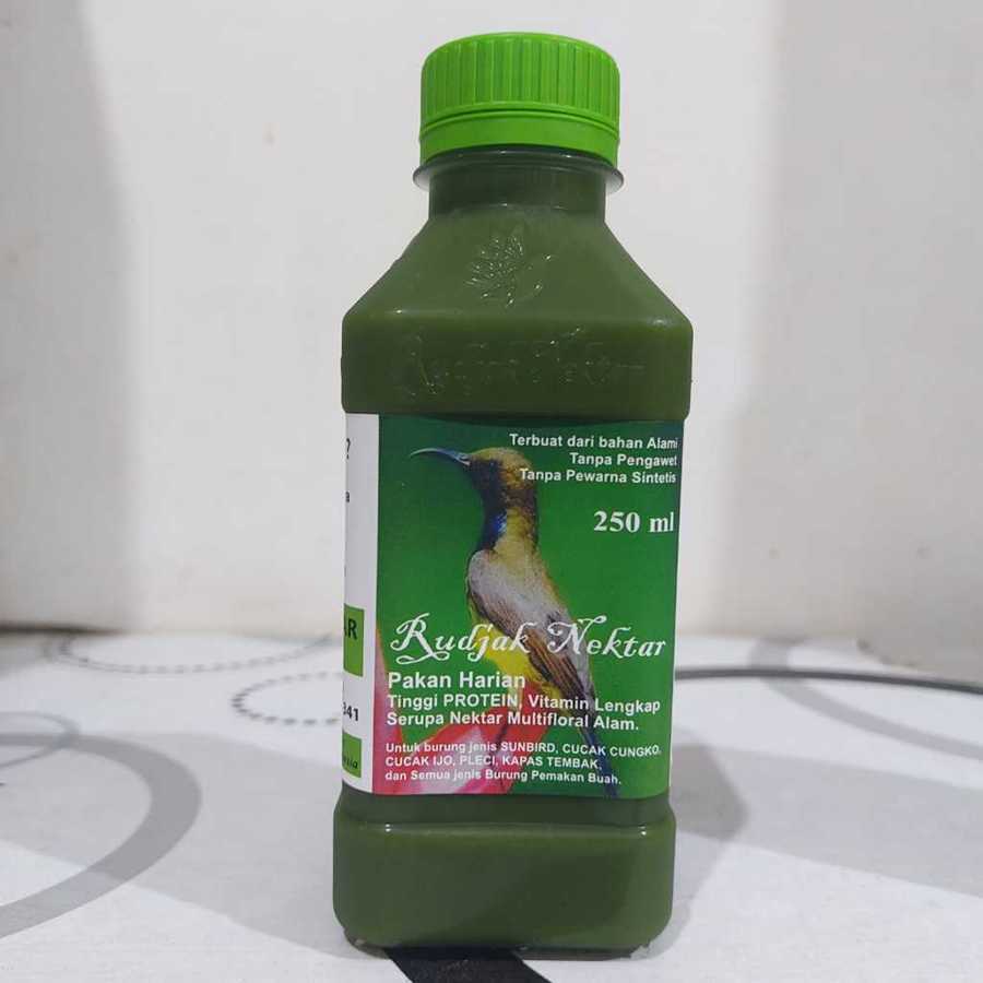 RUDJAK NEKTAR 250Ml 100% Original Pakan & Vitamin Pengganti Burung Pemakan Madu
