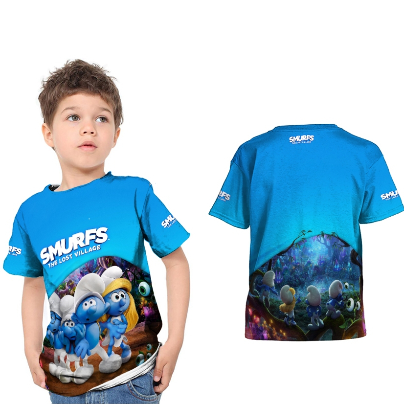 SMURFS Kaos anak Sublime Fullprint