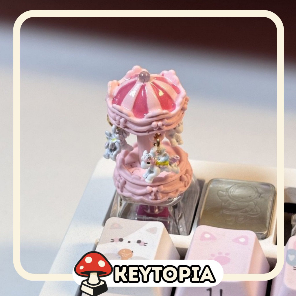 Keycaps Kuda Pink | Keycaps berputar 360 derajat | Keycaps keyboard | Keycaps mechanical keyboard | 