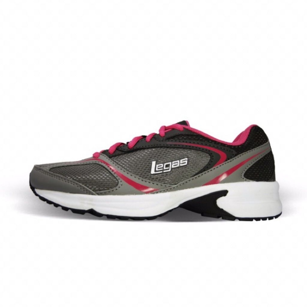 Sepatu League Legas Abu Pink Neptune La W Running Shoes Cewe Olahraga Wanita Original