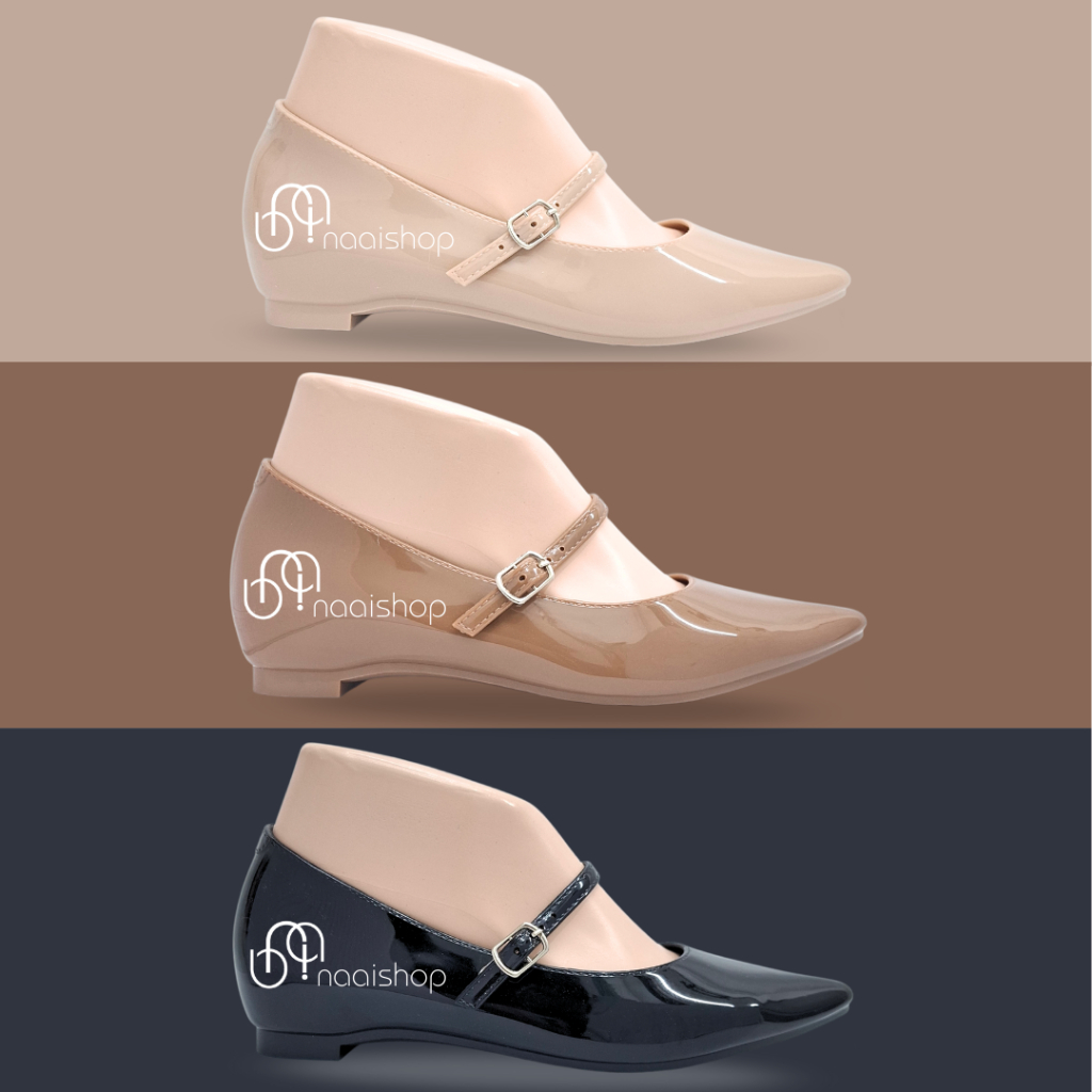 Sepatu Kerja Wanita Wedges Dalam 3 CM Flatshoes Hak Youth Balance L648 NaaiShop