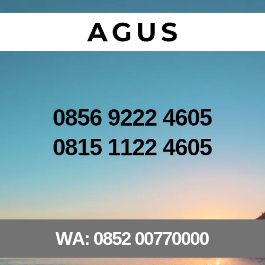 Nomor Cantik Indosat AGUS 4605 4605