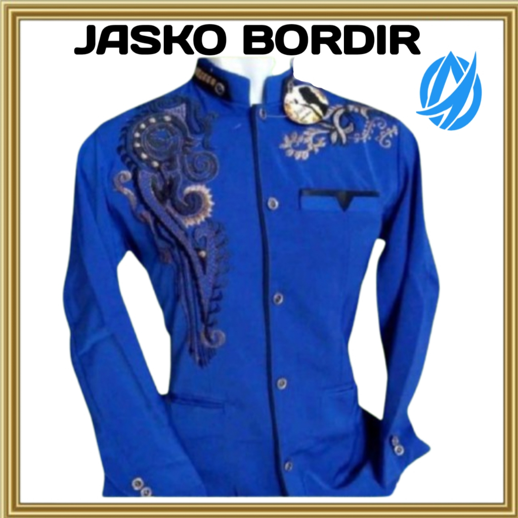 Baju Muslim Jasko Jas Koko Pria Bordir Lengan Panjang