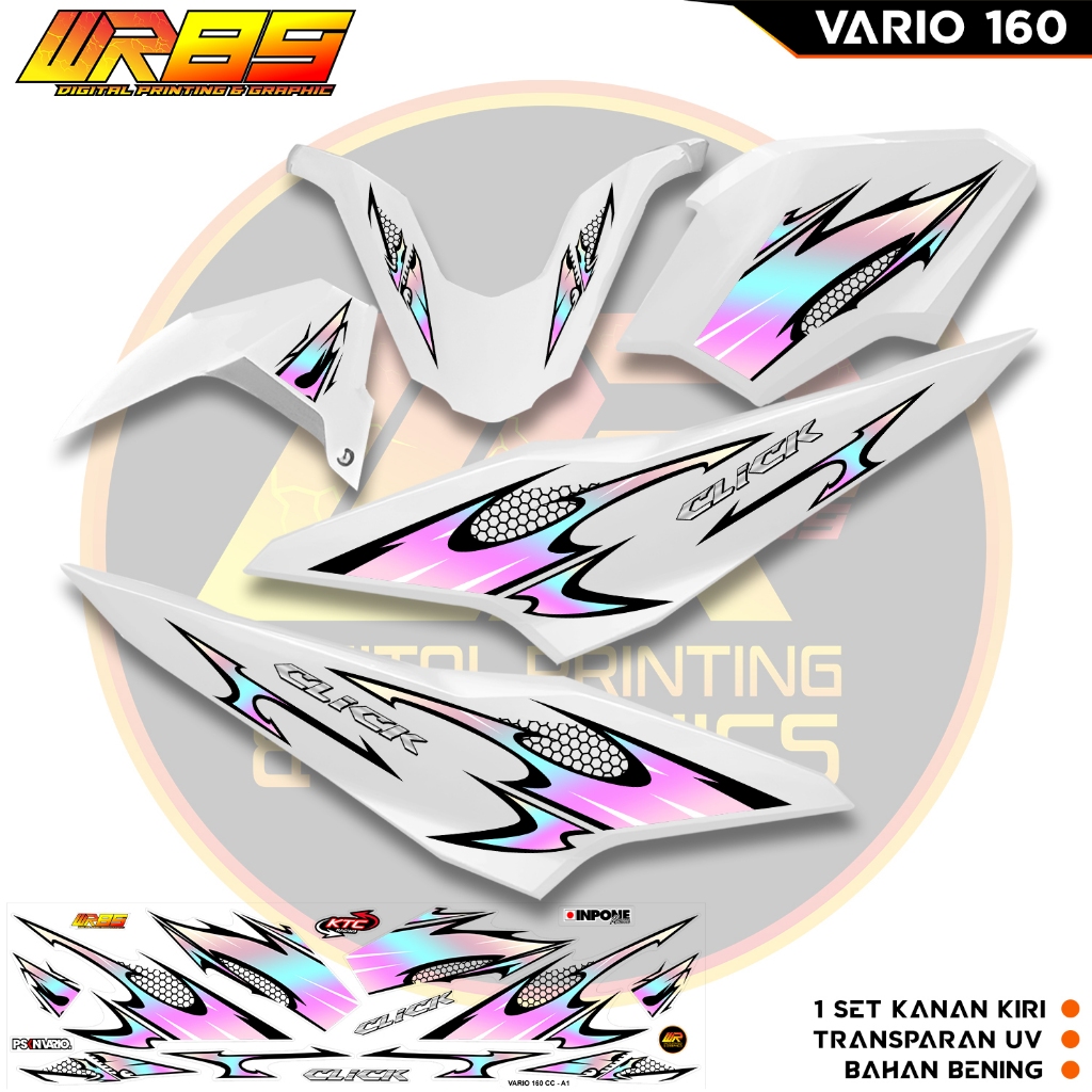 STRIPING TRANSPARAN VARIO 160CC | MOTIP VARKY BAHAN BENING PREMIUM QUALITY CODE A