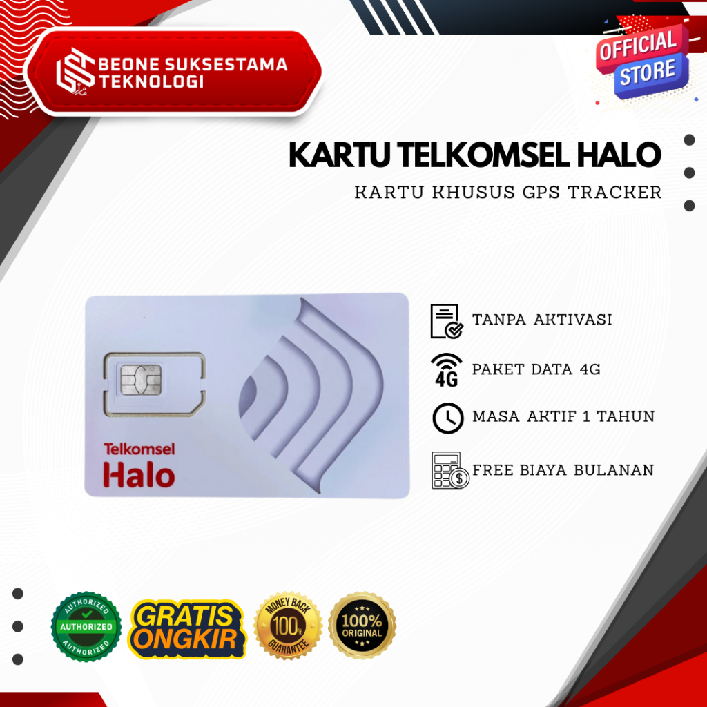 Kartu Khusus GPS Tracker - Kartu Telkomsel Halo