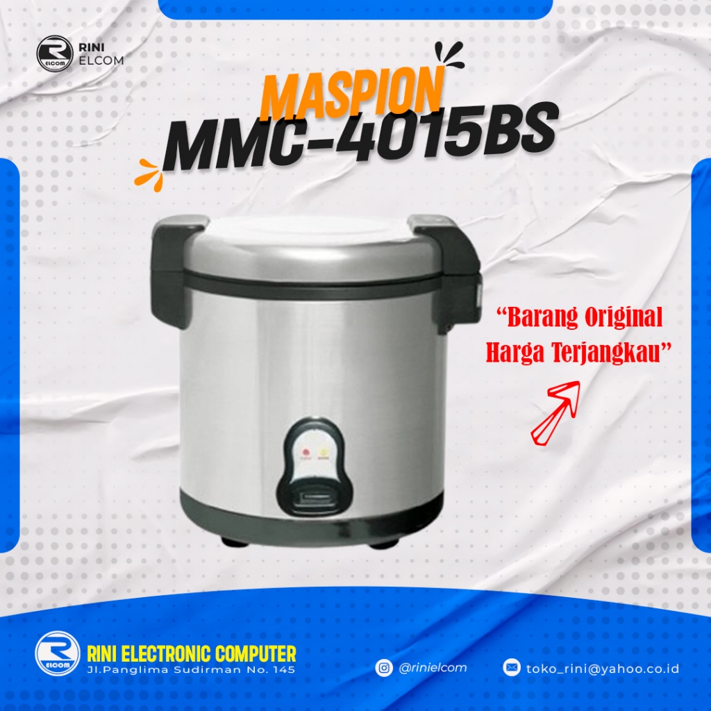 Maspion MMC4015BS Rice Cooker 6L - Penanak Nasi Praktis