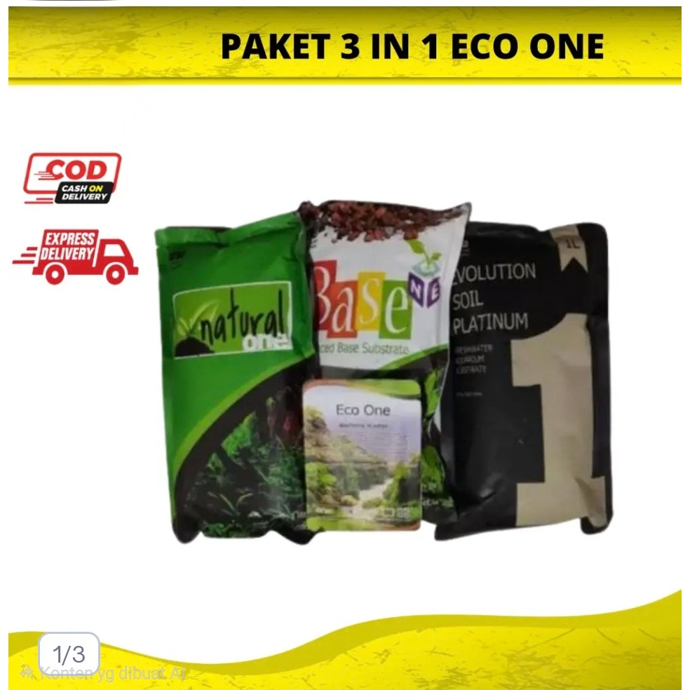 Paket ONE RISET Media Tanam  Bonus  Aquascape Aquarium Base Natural Eco Soil -  PAKET ONE RISET