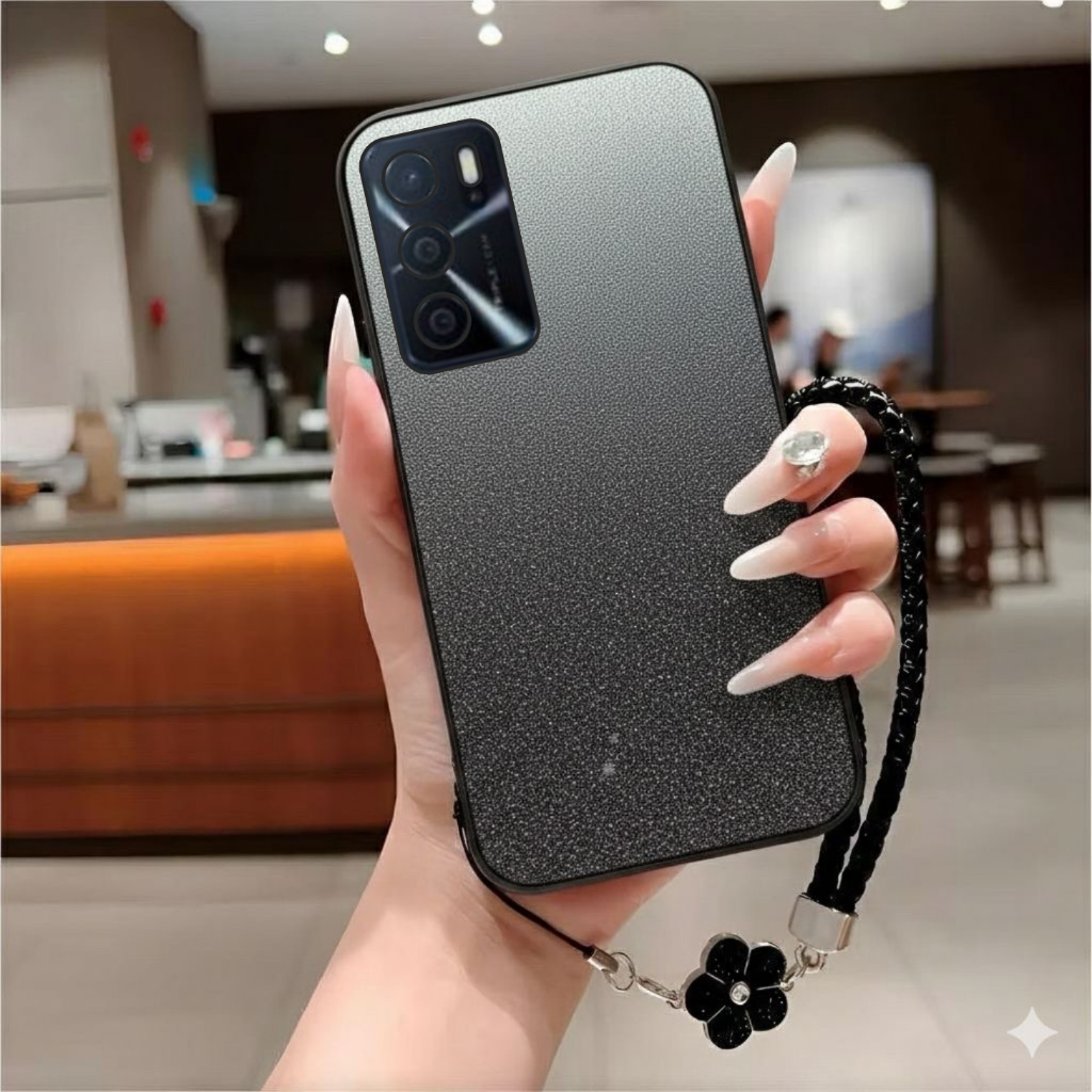 Case OPPO A16 Glitter Shimmer Luxury Softcase FREE LANYARD