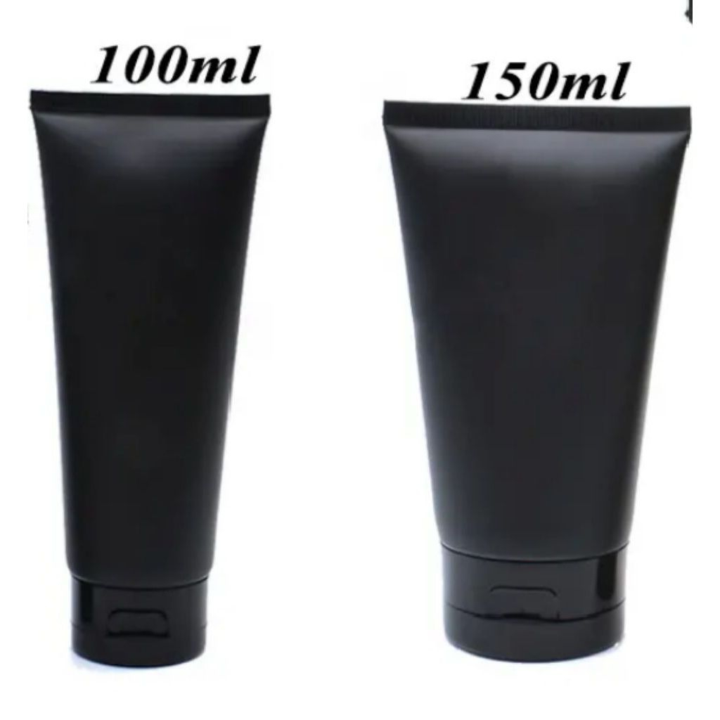 Tube kosmetik kosong Import 100ml dan 150ml warna Hitam matte doff wadah kosmetik kosong minim order