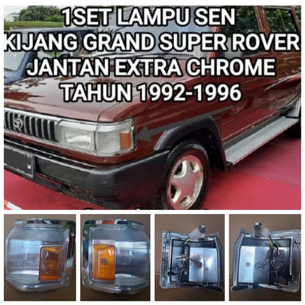 LAMPU SEN  SAMPING KIJANG GRAND  ROVER JANTAN CHROME SET KANAN - KIRI