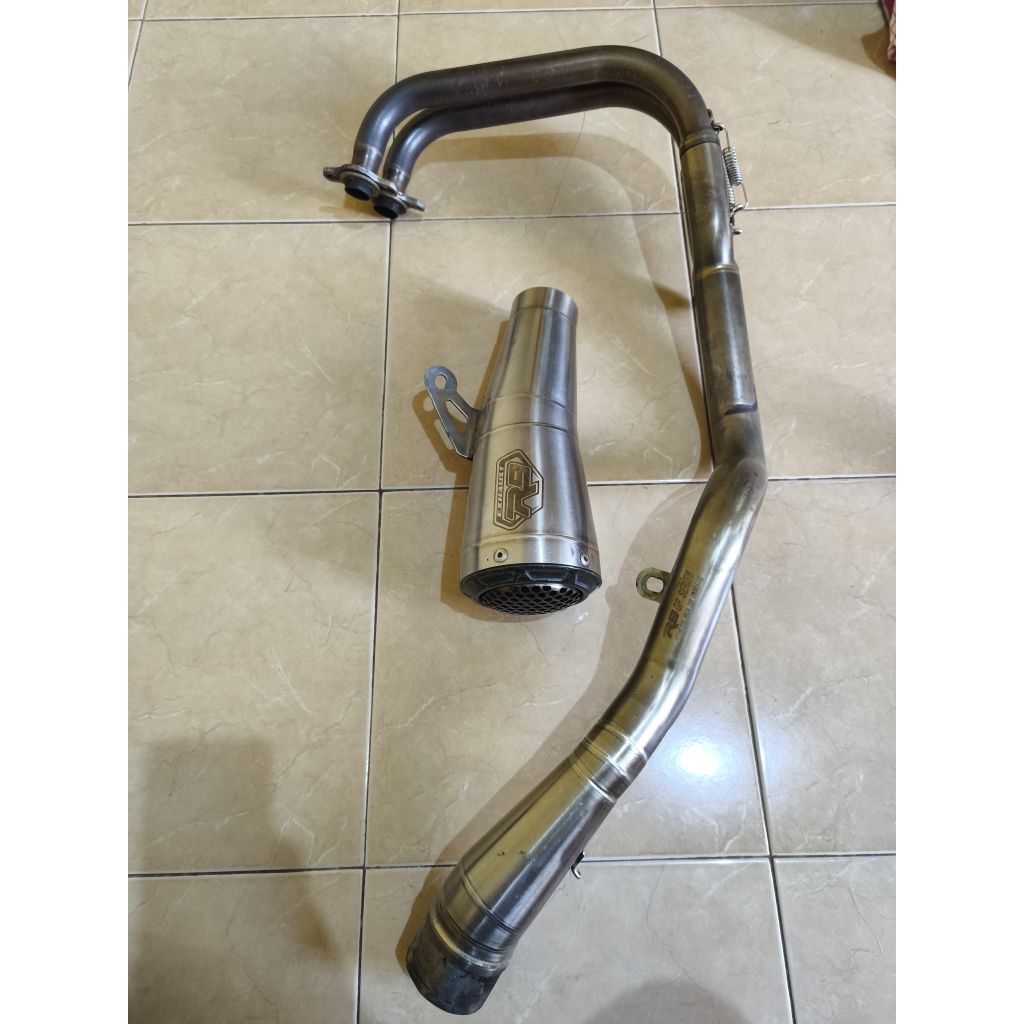 Knalpot racing fullsistem r9 gp series motor Kawasaki ninja 250fi old 2013-2017 asli original r9