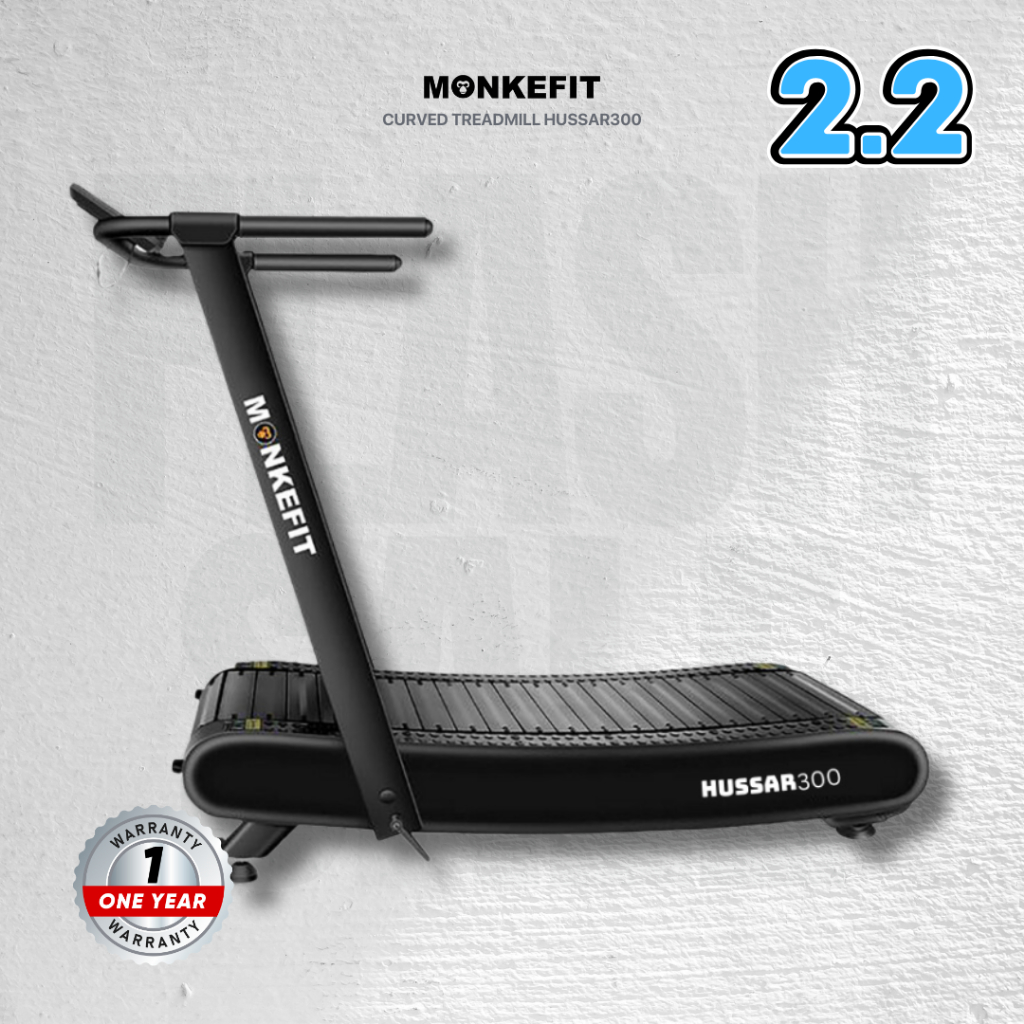 Monkefit HUSSAR300 Curve Treadmill - Treadmill Manual tanpa Listrik
