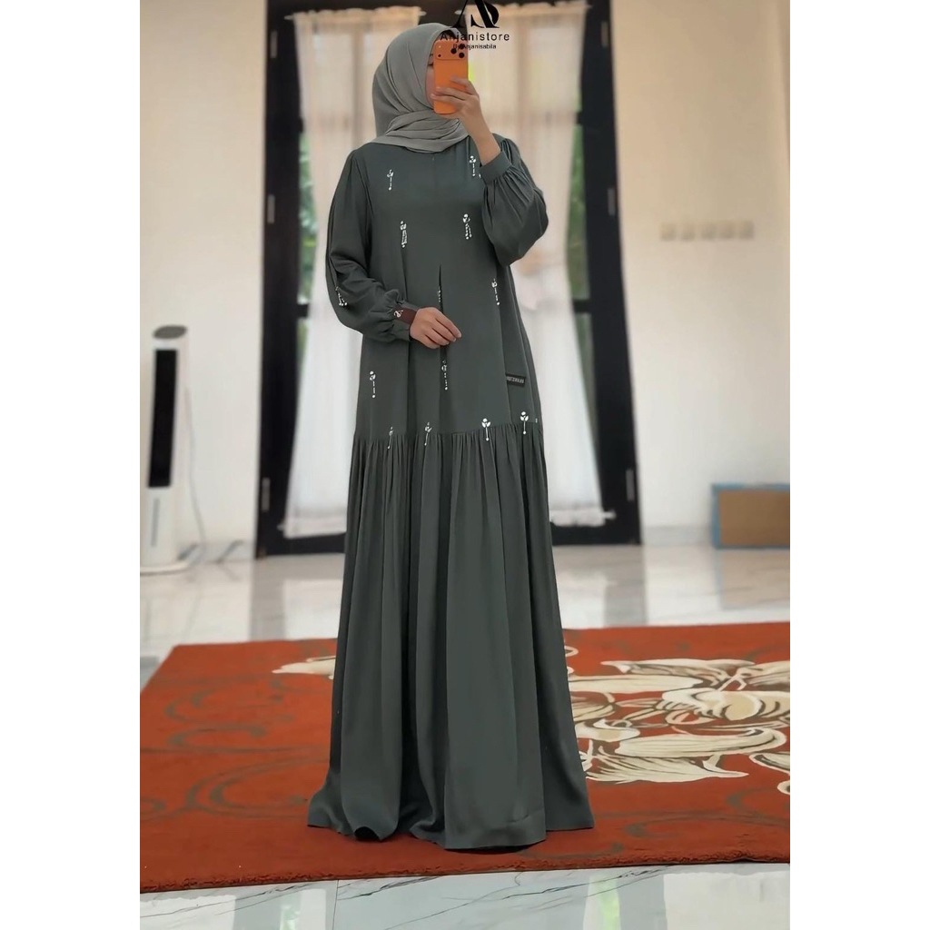 ANJANISTORE exclusive/gamis twill uniqlo ori/Anjanistore ori/gamis twill uniqlo/ gamis terbaru
