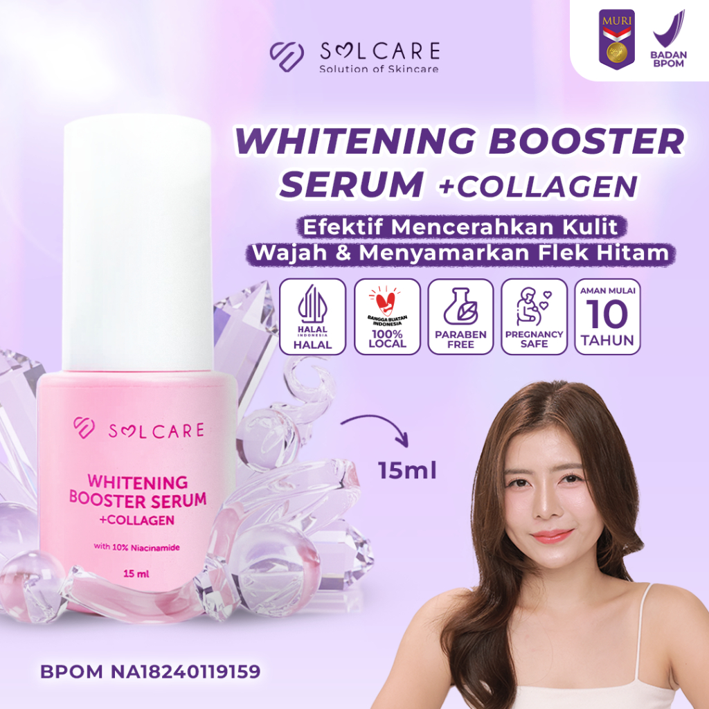 BELI 1 DAPAT 10 Solcare Whitening Booster Serum + Collagen