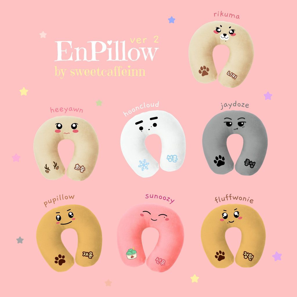 [READY] ENHYPEN NECK PILLOW VER 2 DOLL FANMERCH JUNGWON HEESEUNG JAY JAKE SUNGHOON SUNOO NI-KI SWEET