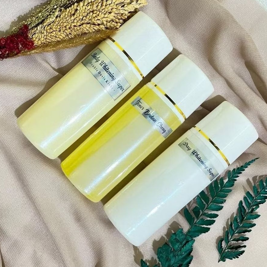 PAKET COMBO [ 3 BOTOL ] HB DOUBLE DOSIS KLOBE+ LOTION MALAM | LOTION SIANG | TONER STRONG ORIGINAL