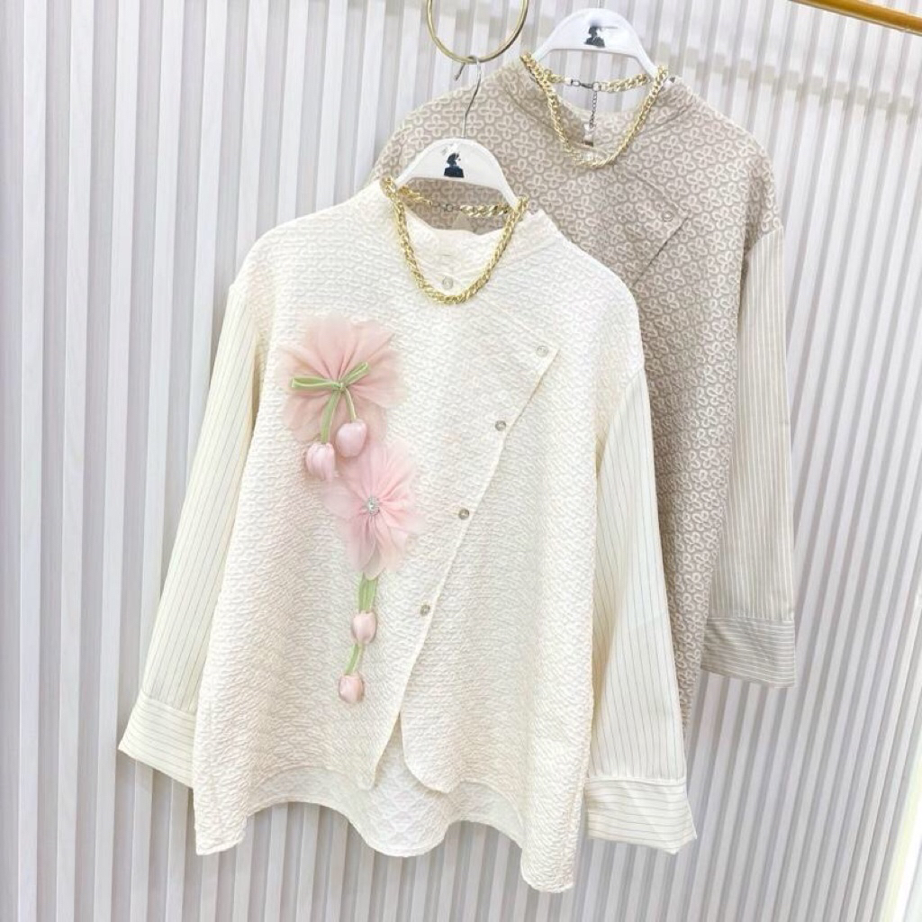 Raya seriese - Jihan janggan jacquard - kemeja lucu - kemeja wanita kekinian