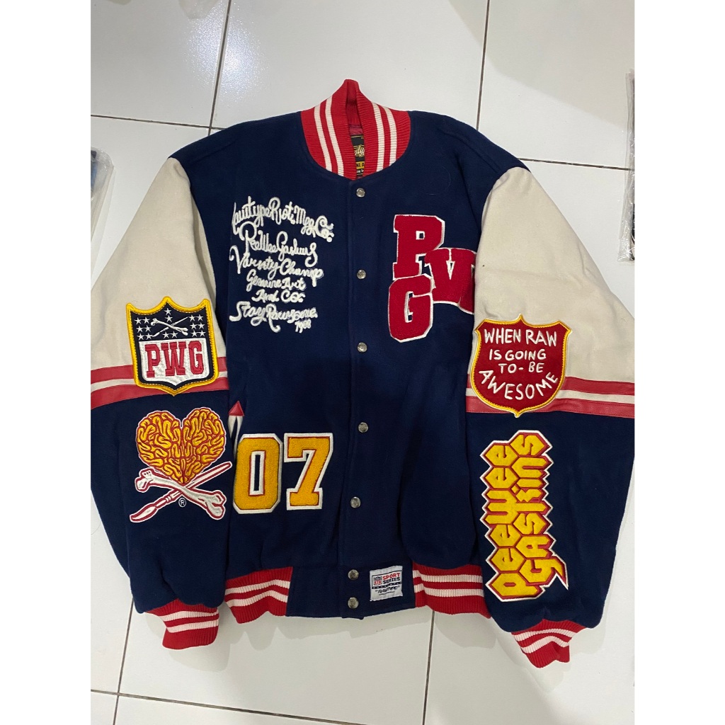 VARSITY JAKET RAWTYPERIOT X PEE WEE GASKINS SIZE XL