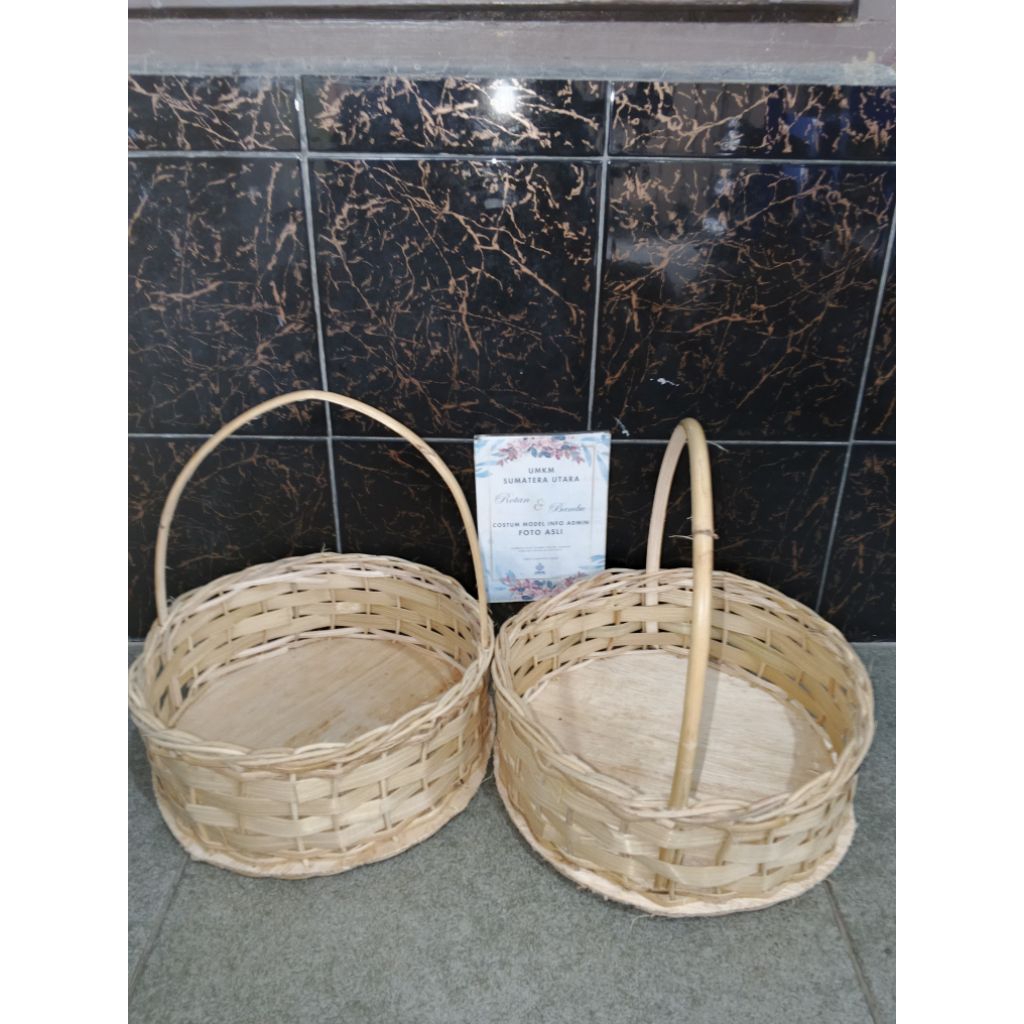 Keranjang Rotan mix bambu / keranjang parcel / tabur bunga
