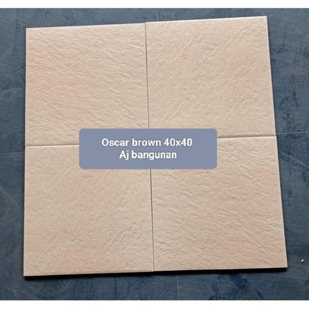 Asia Tile Oscar brown 40x40 Kasar/Matt - Keramik Lantai Kamar Mandi