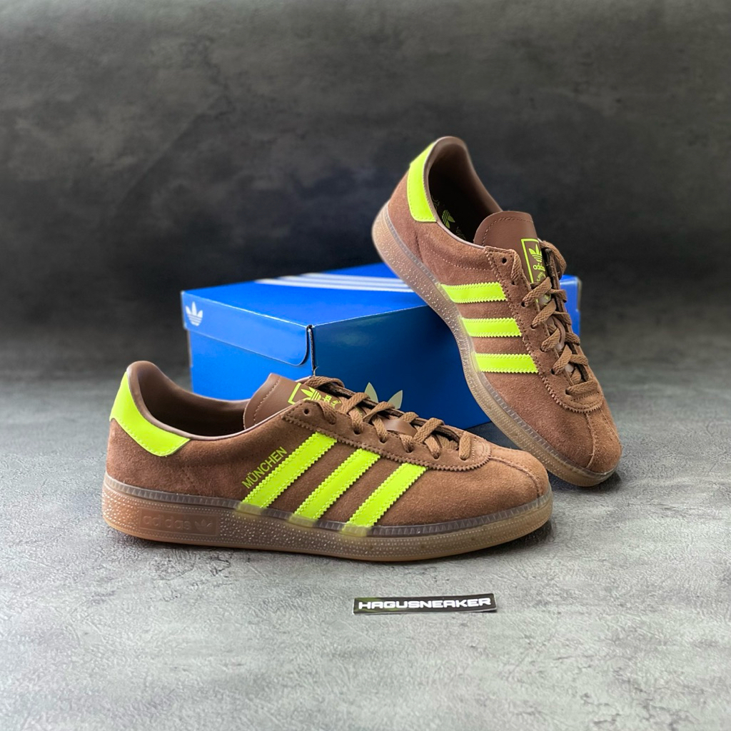 ADIDAS MUNCHEN [PRELOVED BROWN/SOLAR YELLOW ] #JS3996 HAGUSNEAKER GARANSI 100% ORIGINAL