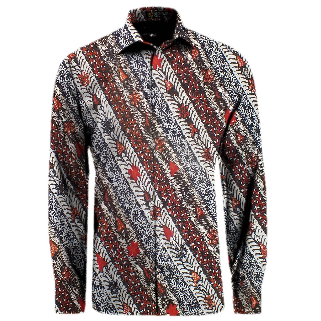 Kemeja Batik Tulis Madura Hem Batik Pria Lengan Panjang  JP296