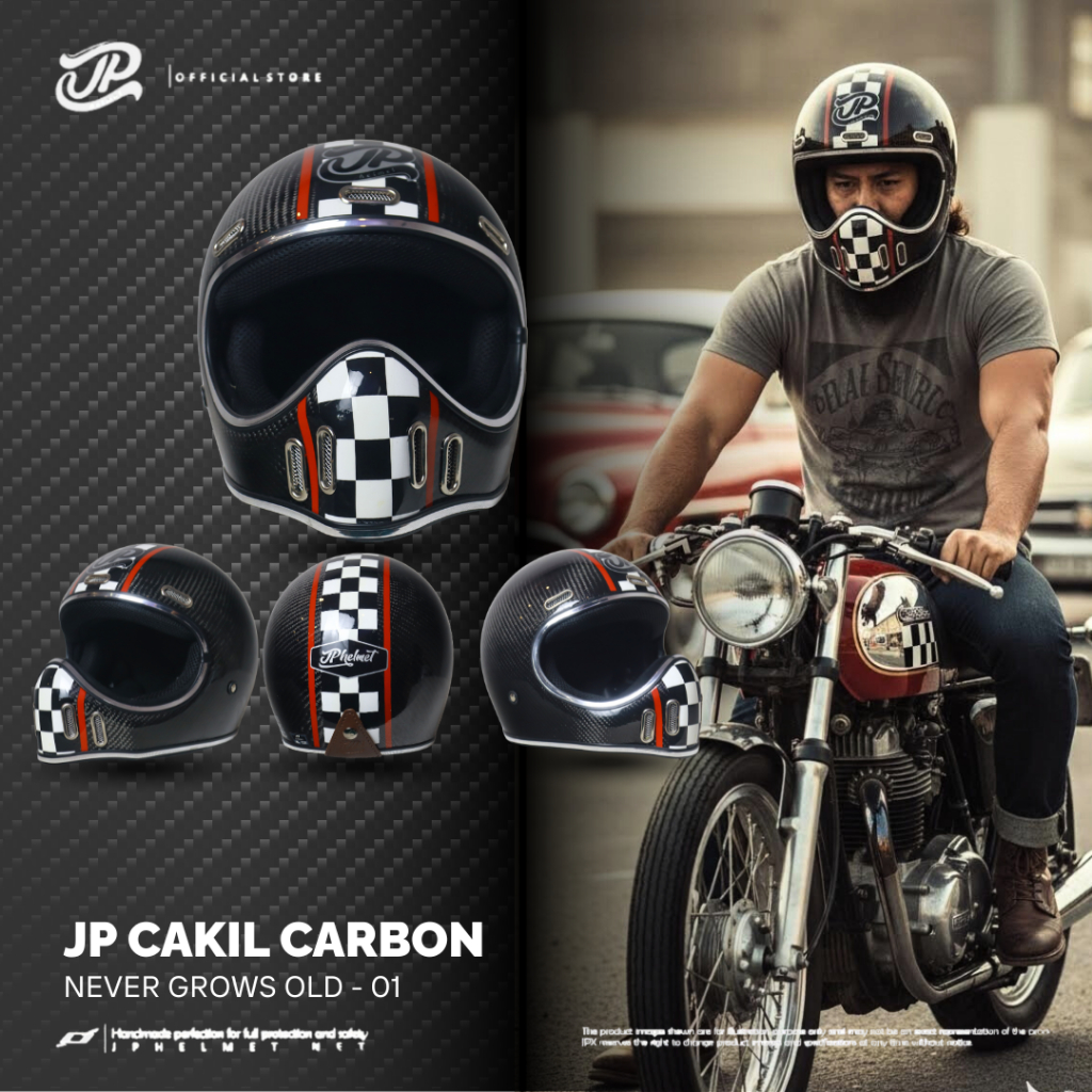 Special Promo Helm Full Face JP Cakil Carbon - Clearance
