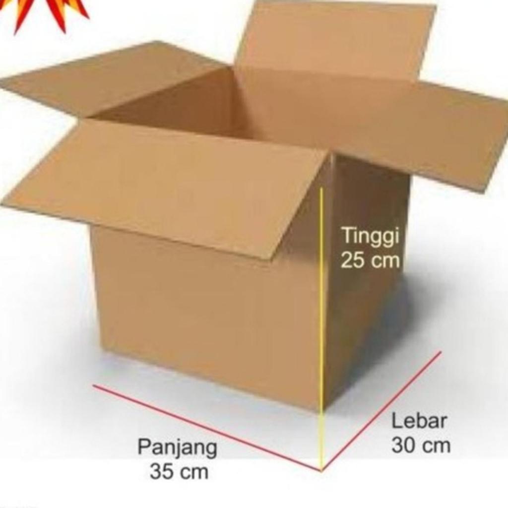 Kardus Polos Packaging Olshop Ukuran 35x30x25 cm