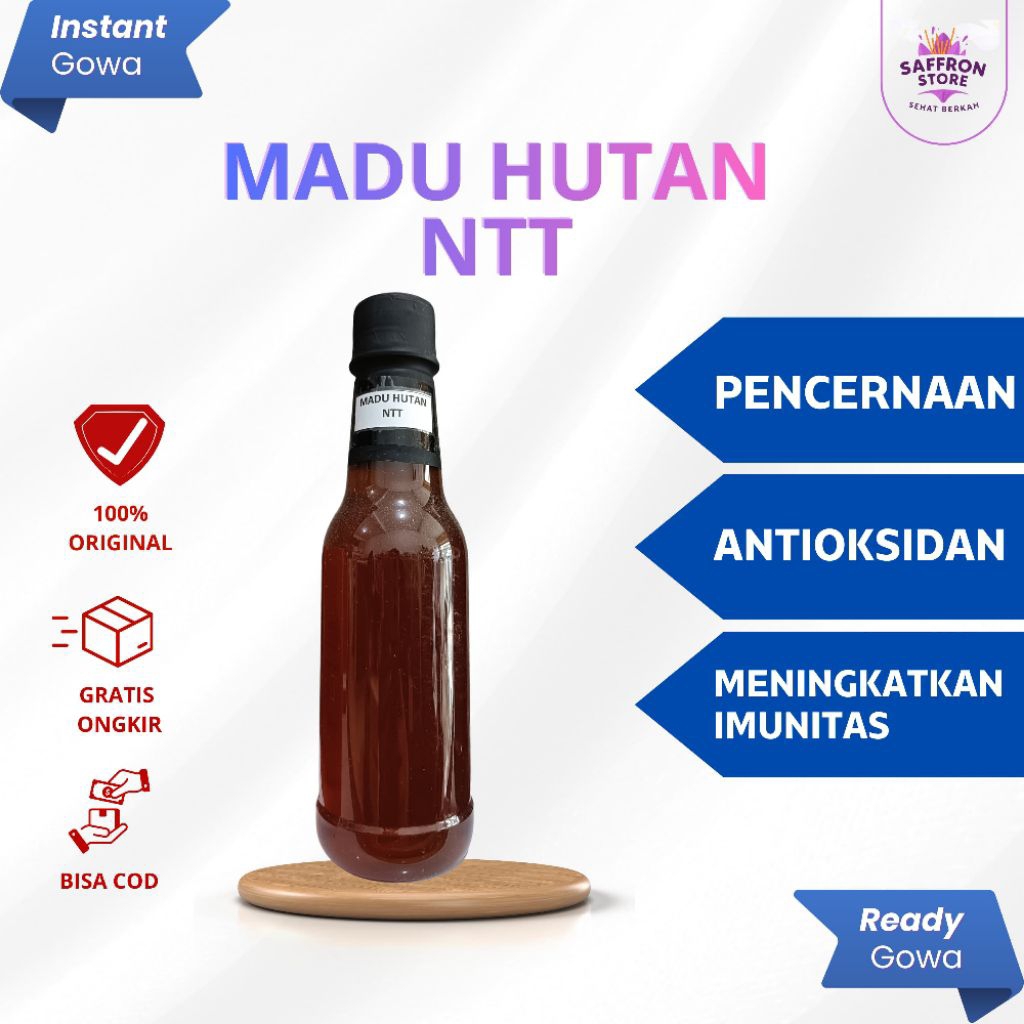 Madu Hutan Liar Sulawesi/ Madu Hutan Dorsata Kolaka/NTT 250 Gram