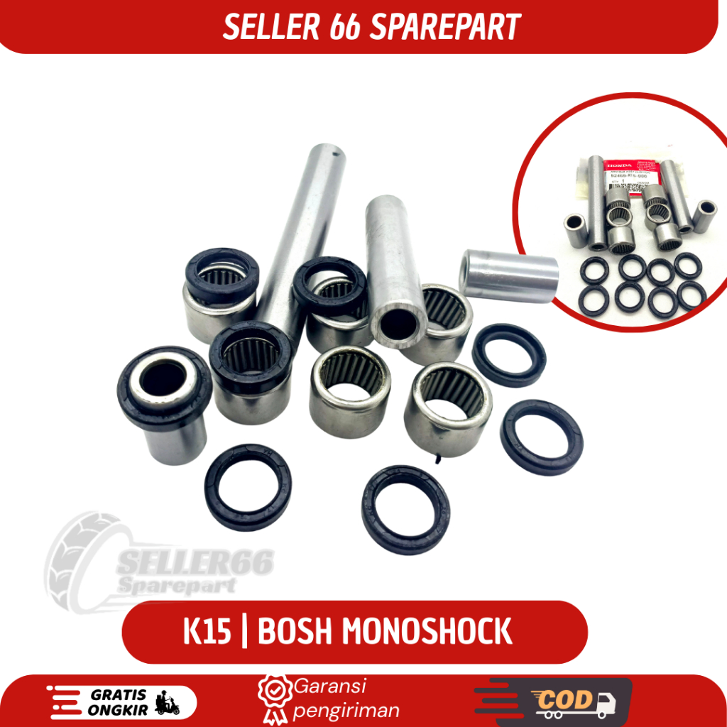 K15 BOSH MONOSHOCK (18PCS) ASSY, CB 150R, CBR 150, CB 150 X/ BOS/ BUSHING, MONOSOK/ AYUNAN/, PROLINK