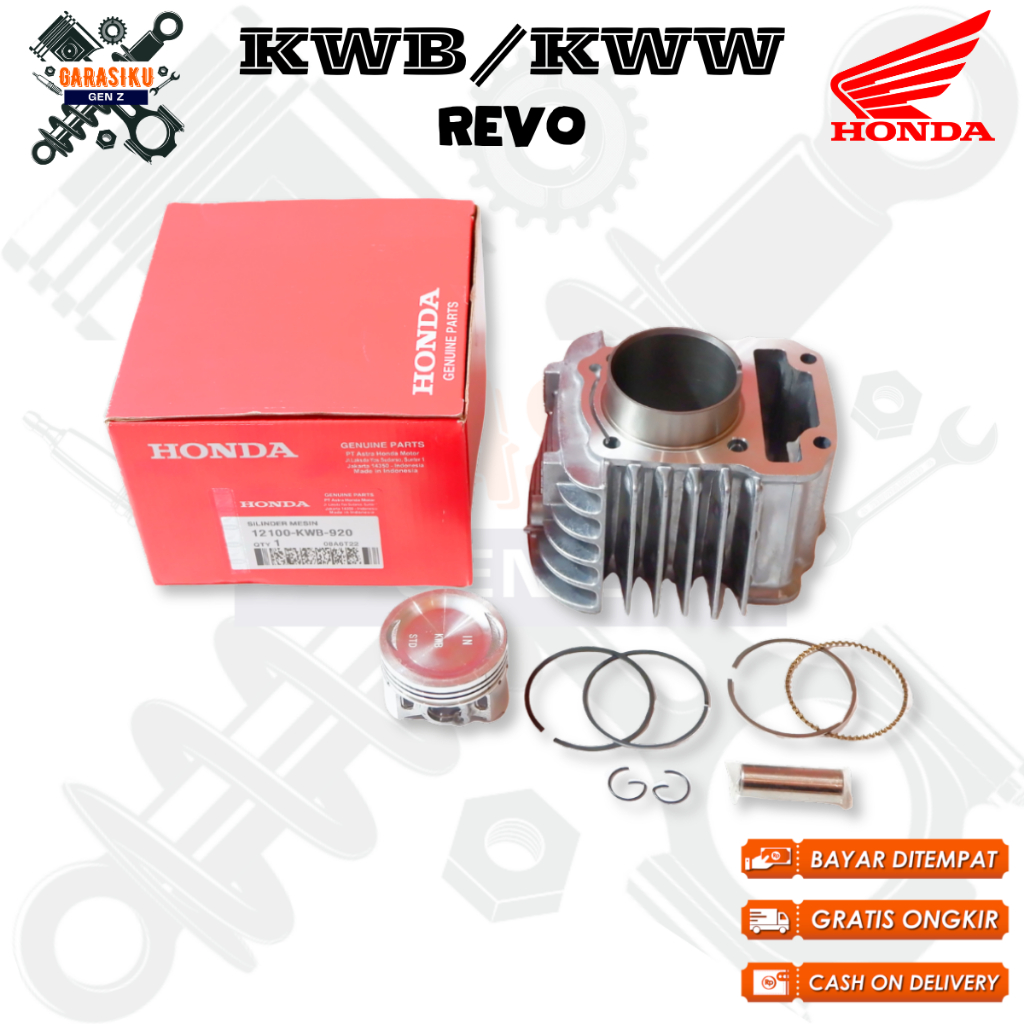 HONDA Blok Seher Revo Absolute Blade 110 Karbu KWB KWW Set Mesin Motor