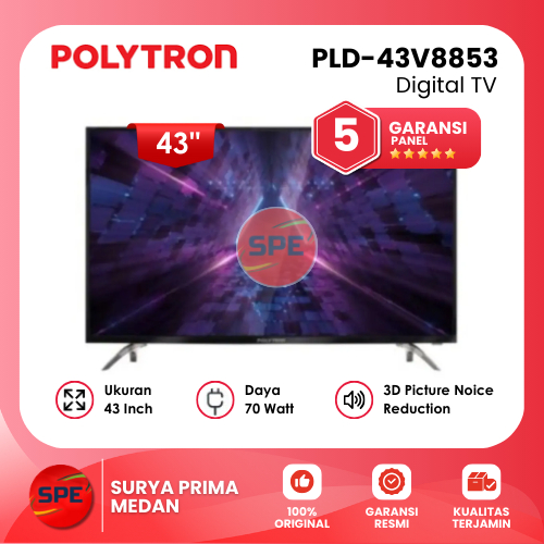 DIGITAL LED TV POLYTRON PLD 43V8853/PLD43V8853 ( GARANSI RESMI MEDAN)