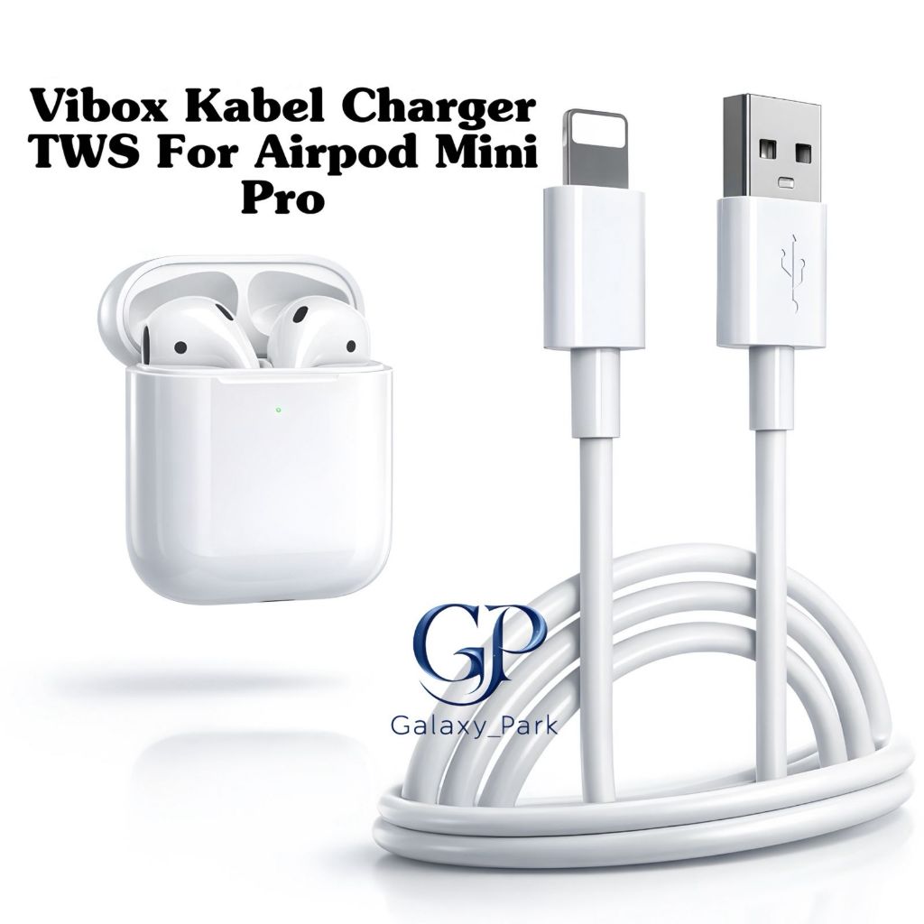 Vibox Kabel Charger For Airpods Mini Pro | Inpods i9S i10 i11 i12 i12S 13 i13 TWS i11 Lightning GLX