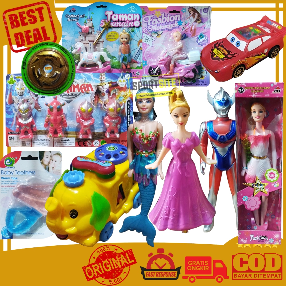 Mainan Murah Mobil Mobilan Motor Motoran Robot Robotan Boneka Yoyo Ultraman Car Motorcycle Mini Figu