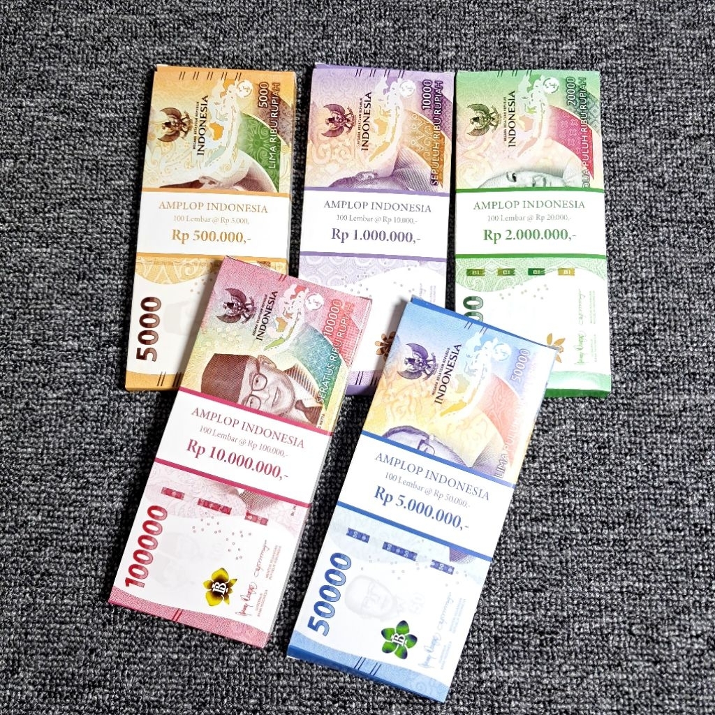 Angpau Amplop Lebaran Idul Fitri Model Terbaru Karakter Uang Gepokan Ukuran Panjang ( isi 30 lembar 