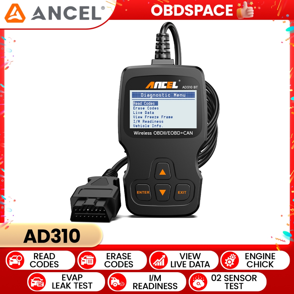 ANCEL AD310 Universal Obd2 Scanner Car Scanner Car Diagnosis Odb2 Car Diagnostic Tool OBDII Car Diag