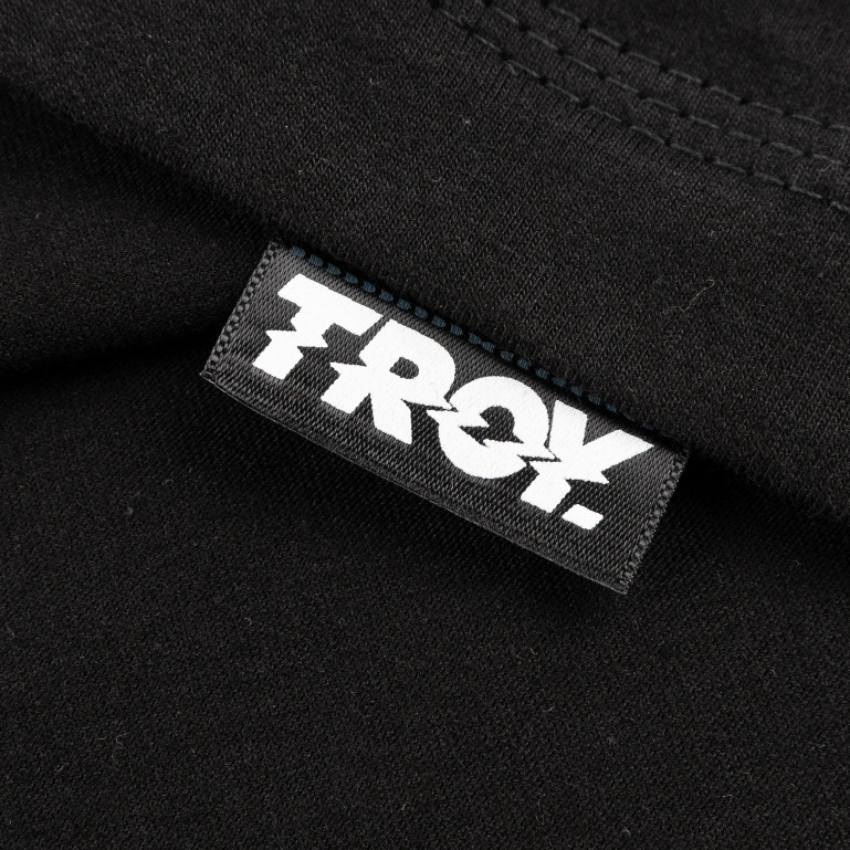 Troy Company Double Sleeve Longsleeve Black Maroon Breeze - Kaos Lengan Panjang Kaos Hitam DSD 3488