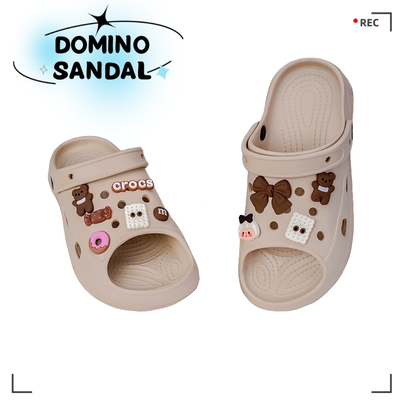 KOMIN Sandal Wedges Wanita Sepatu Sandal Wanita Sepatu Karet Wanita Sandal Jelly Wanita Kekinian
